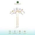 925 Sterling Silver Orchid Collection Gold Plated Large Brooch
