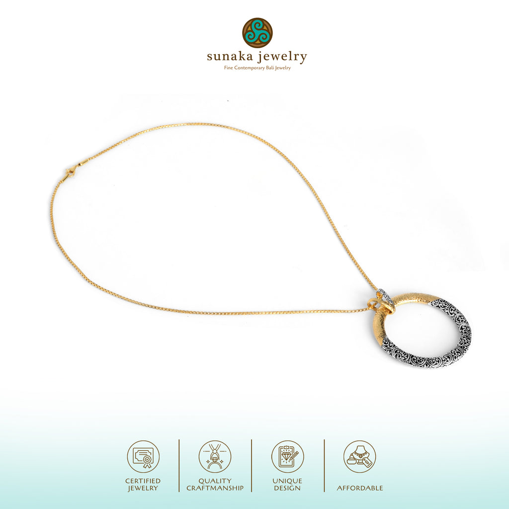 Liontin Bulat Besar Perak 925 Koleksi Ayung Sterling Silver