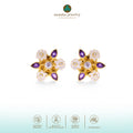 Anting Subeng Perak 925 Koleksi Anggrek Gold Plated