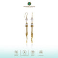 Anting Dangling Perak Koleksi Jepun Sterling Silver 925 Gold Plated