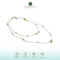 Kalung Manik Perak Koleksi Jepun Sterling Silver 925 Gold Plated