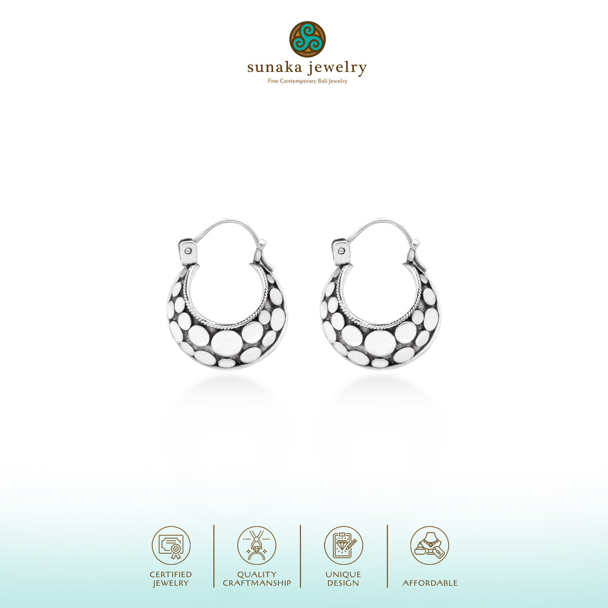 Jawan Geplak Silver Hoop Earrings