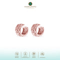925 Silver Monstera Rose Gold Plated Cuff Earring