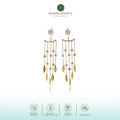 Anting Stud Chain Perak Koleksi Jepun Sterling Silver 925 Gold Plated
