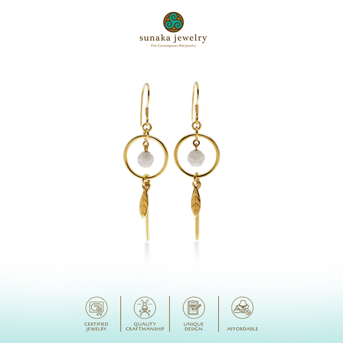 Anting Dangle Koleksi Jepun Sterling Silver 925