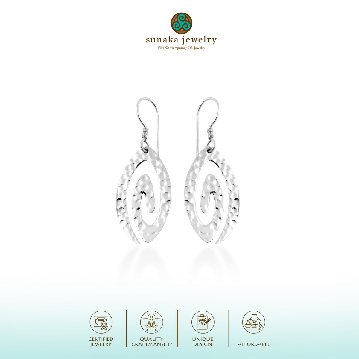 Anting Dangling Perak 925 Koleksi Getokan
