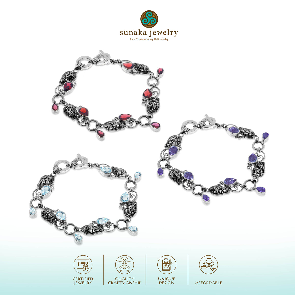 Gelang Rantai Koleksi Kembang Harum Sterling Silver 925
