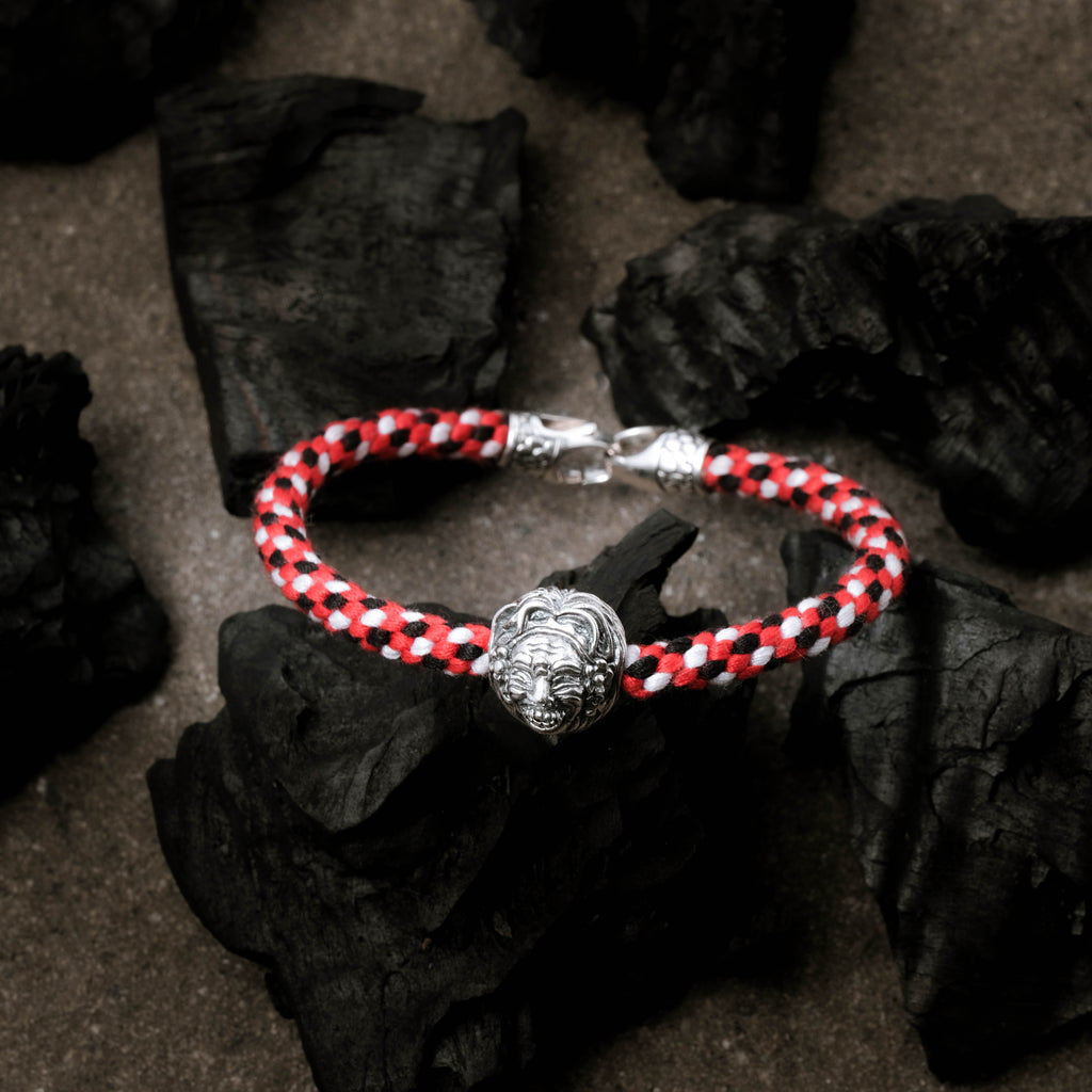 925 Sidhakarya Sterling Silver Oxidized Black Braided Rope Collection Bracelet