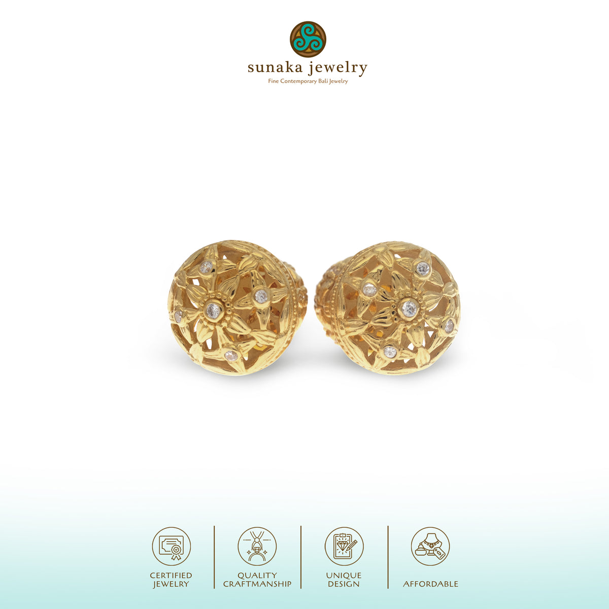 Anting Subeng Besar Perak 925 Koleksi Asoka Sterling Silver