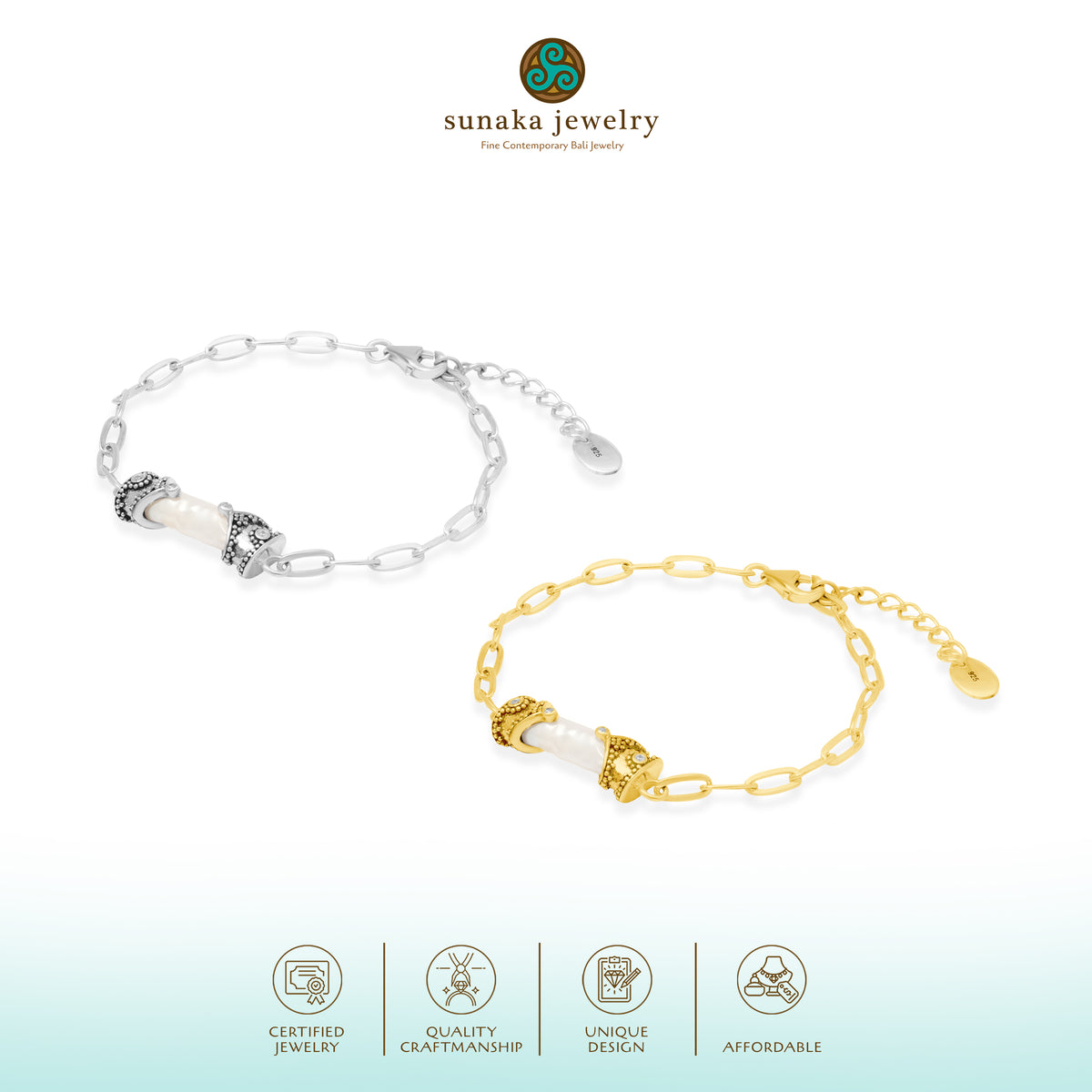 Gelang Perak 925 Koleksi Biwa