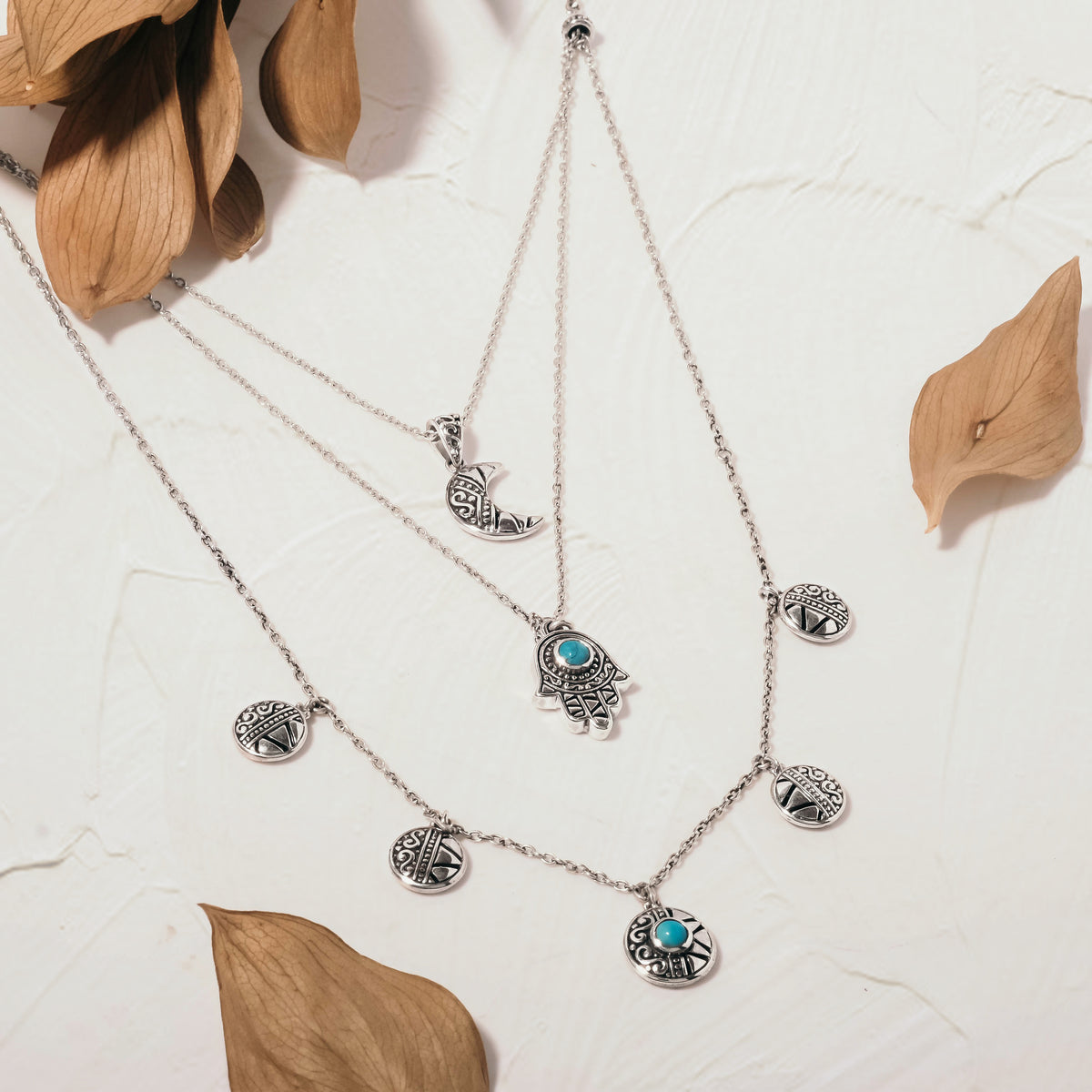Kalung Layer Koleksi Bohemian Sterling Silver 925