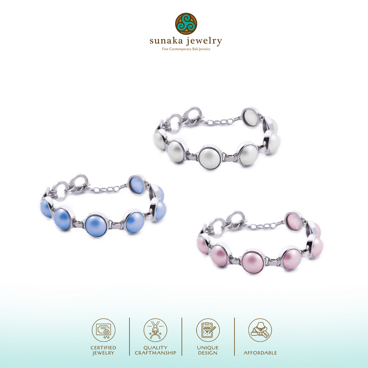 Gelang Rantai Perak 925 Plain Mabe Sterling Silver
