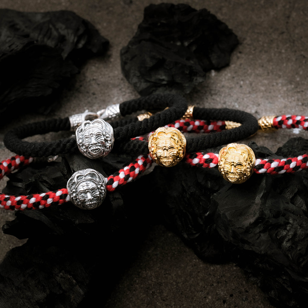 925 Sidhakarya Sterling Silver Oxidized Black Braided Rope Collection Bracelet