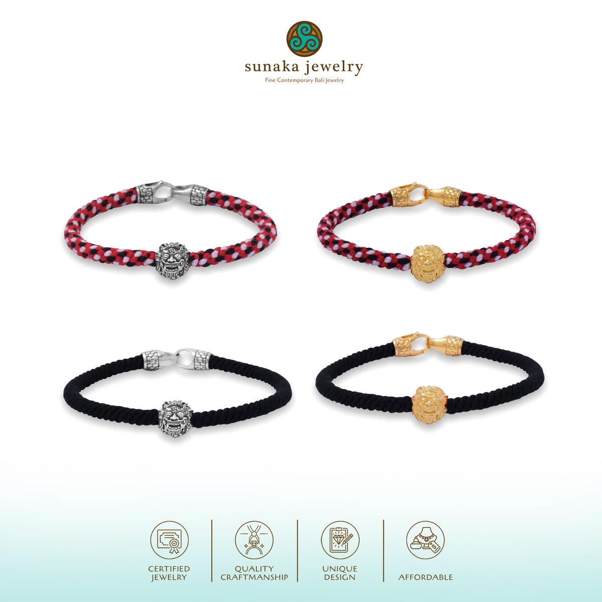 Gelang Perak 925 Barong Koleksi Tali Anyaman