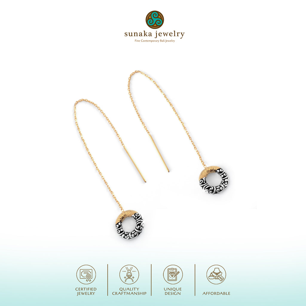 Ayung Collection Small 925 Silver Threader Earrings