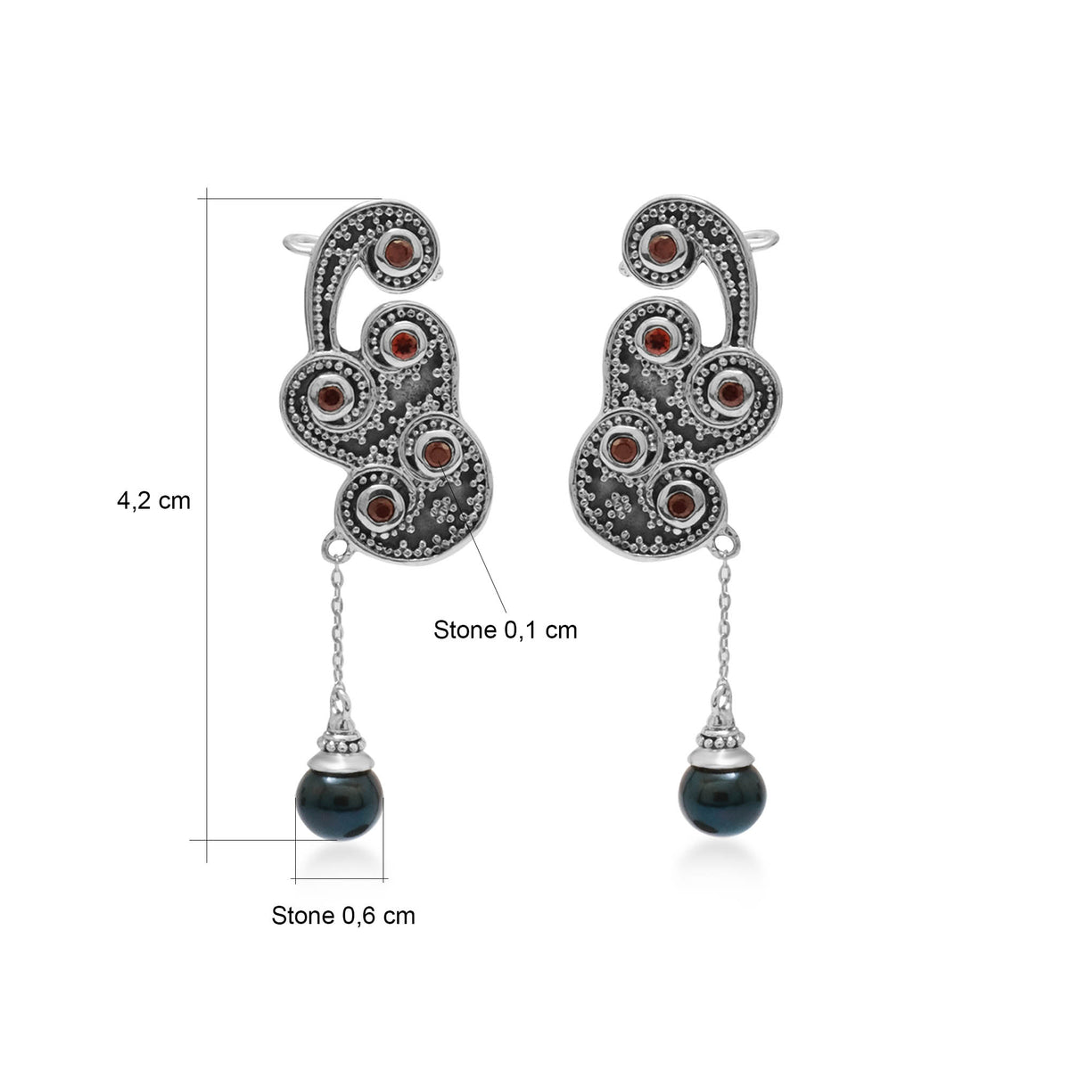 Anting Earclimber 1 Perak 925 Koleksi Wangsa