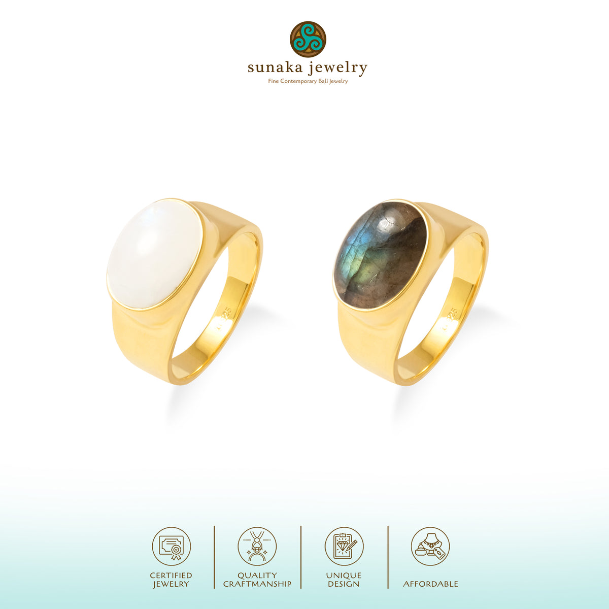 Cincin 1 Perak 925 Koleksi Brillo