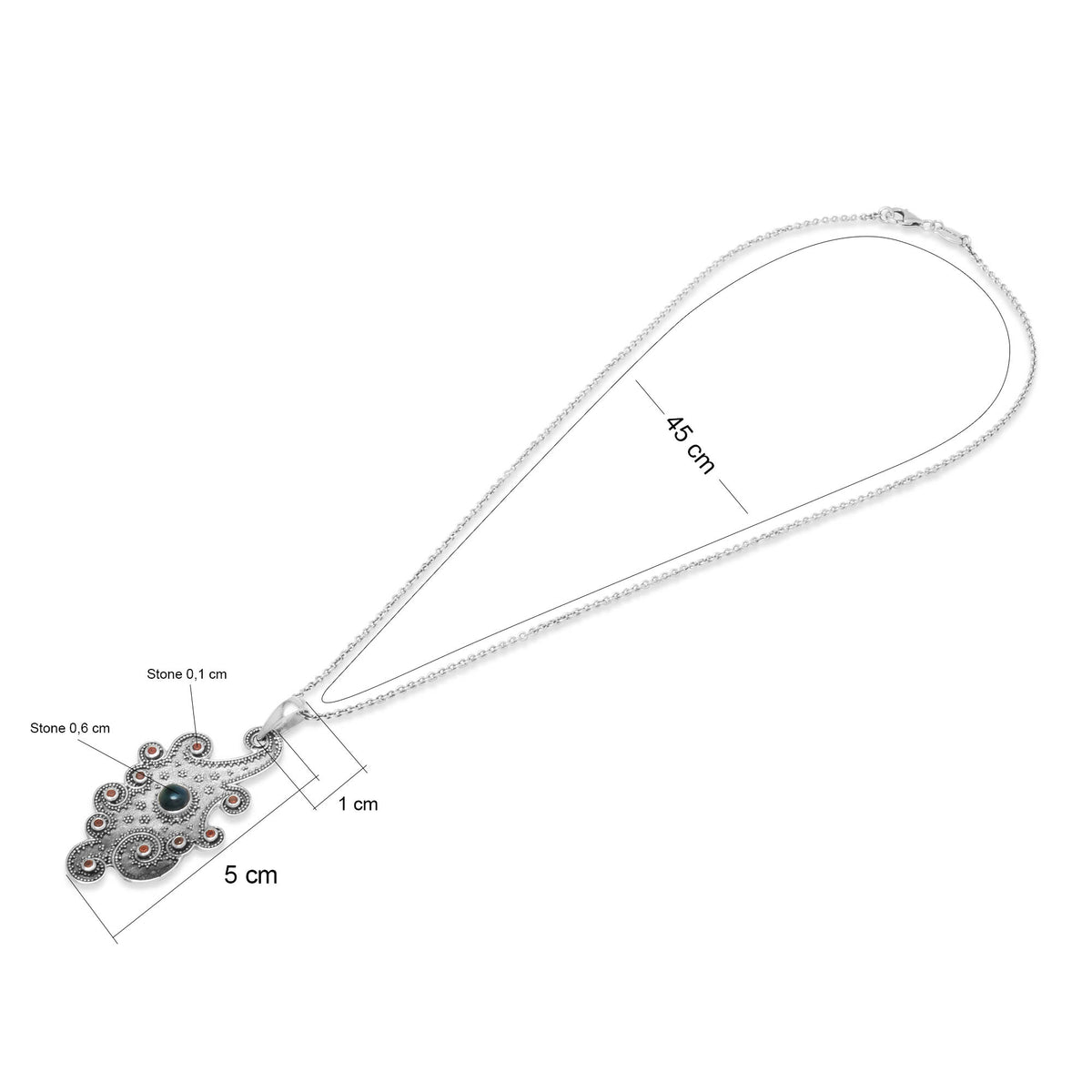 Pendant Kalung Perak 925 Koleksi Wangsa (Tanpa Rantai)