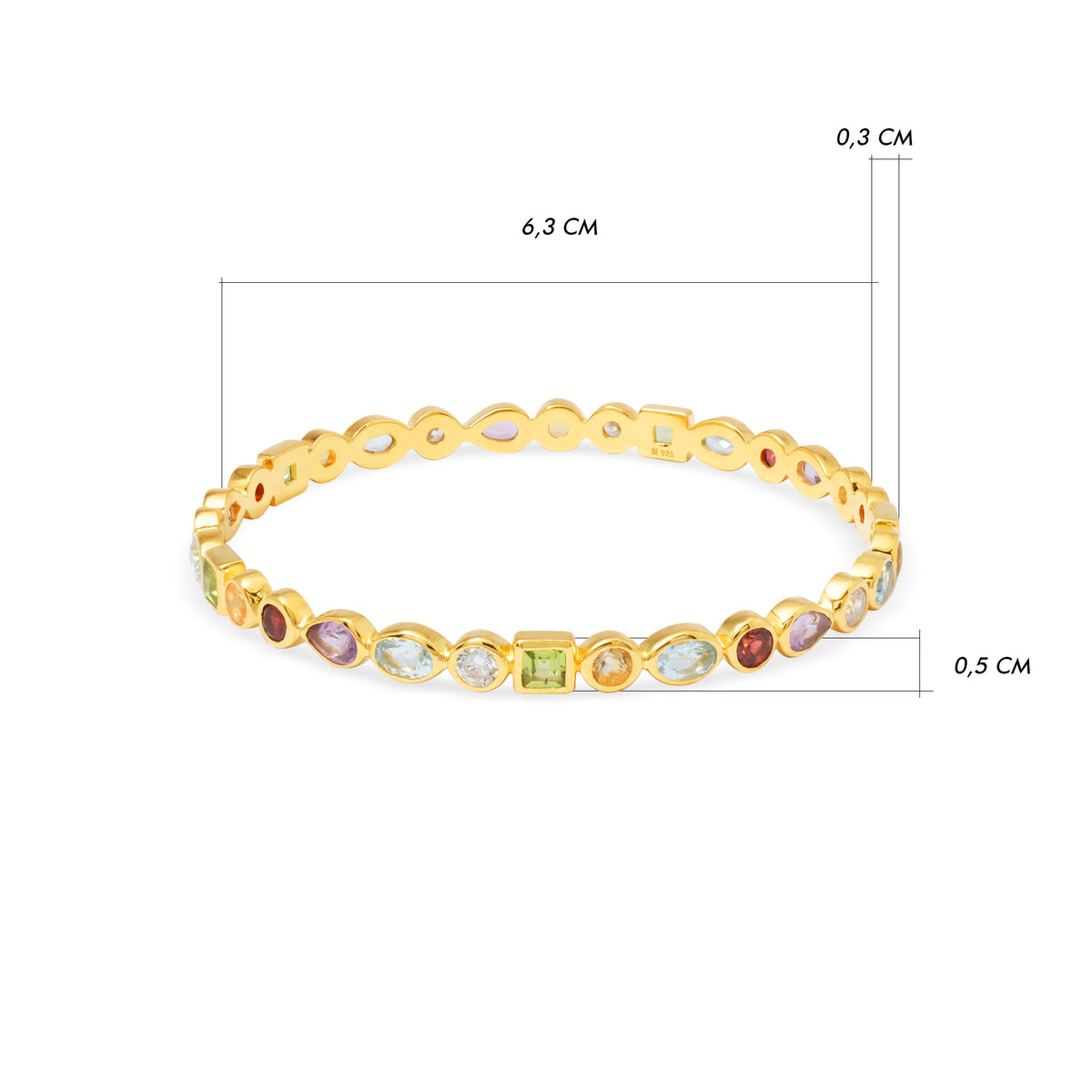 Gelang Bangle Perak 925 Koleksi Mozaik