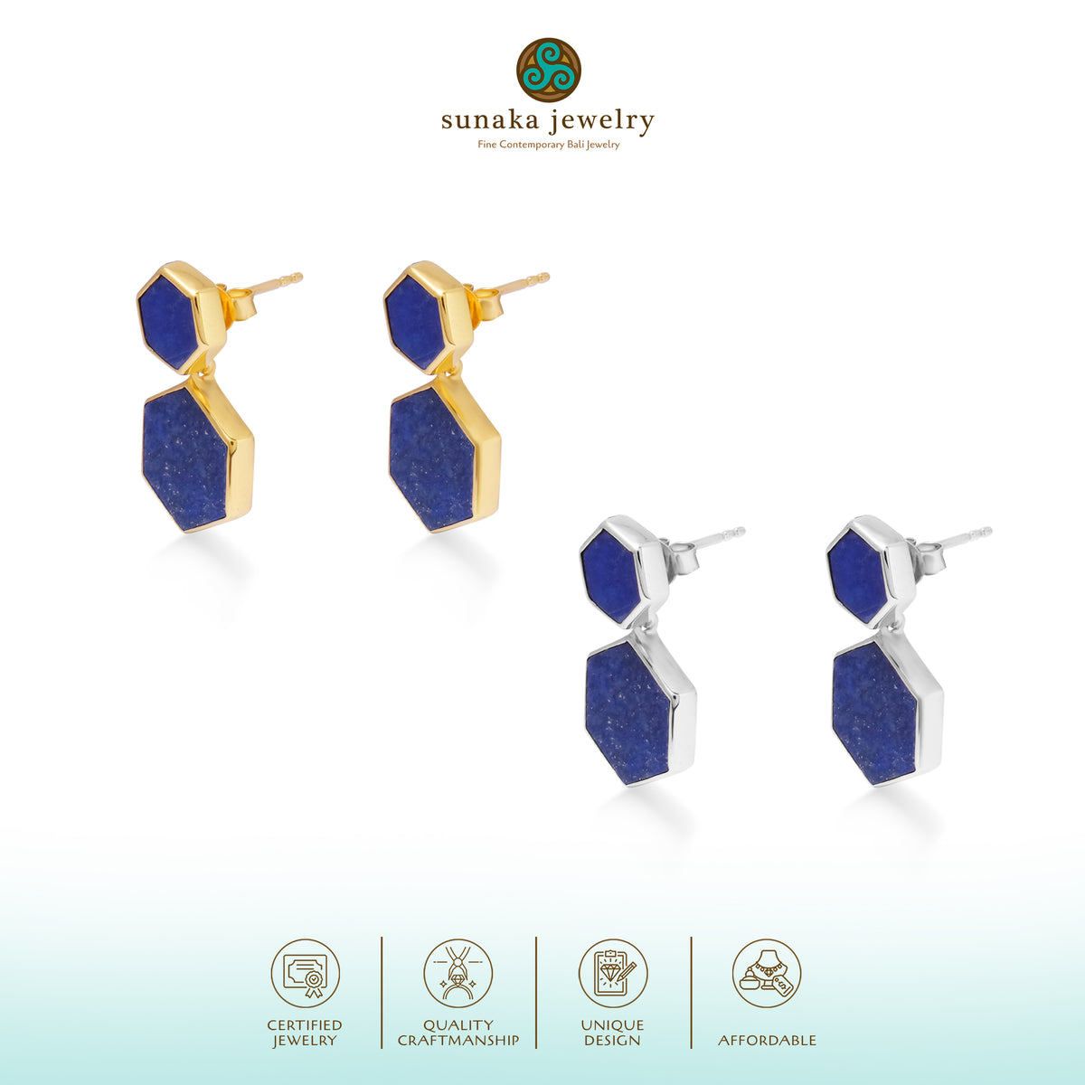 Anting Big Stud Koleksi Jali Sterling Silver 925
