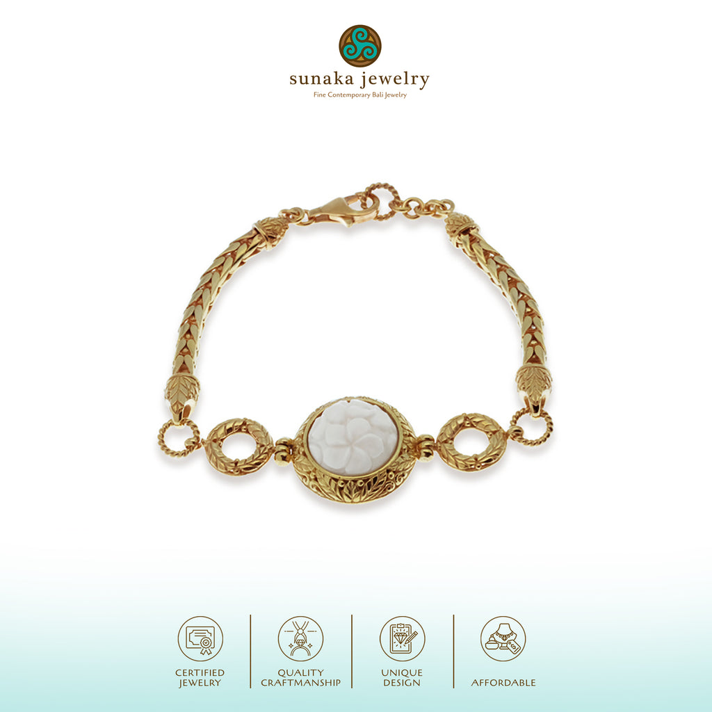 Gelang Kepang Perak 925 Koleksi Jepun Gold Plated