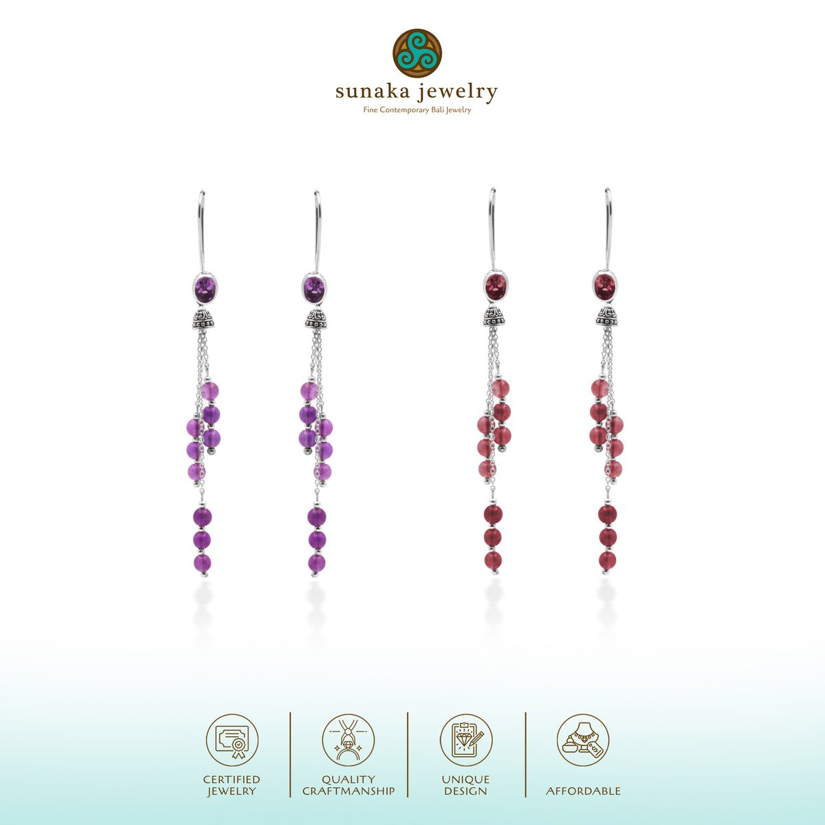 Anting Tessel Beads Perak 925 Koleksi Ritchie