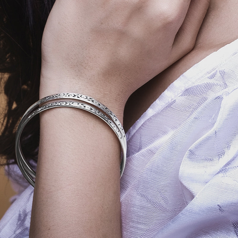 Gelang Bangle Perak 925 Koleksi Gergajian
