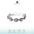 Classic Granulation Bracelet in 925 Silver with Jawan Gunung Gemstone Collection/B.073
