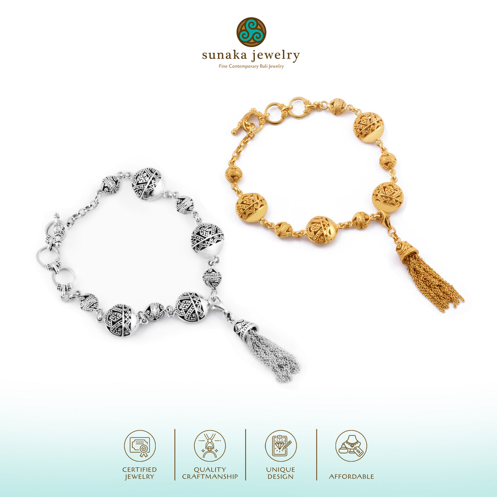 Gelang Rantai Perak 925 Koleksi Songket Bali