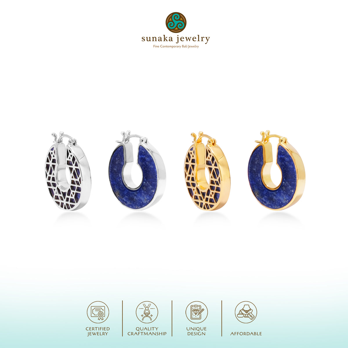 Anting Hoop Koleksi Jali Sterling Silver 925