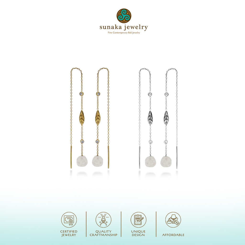 925 Silver Japanese Collection Chain Threader Earrings