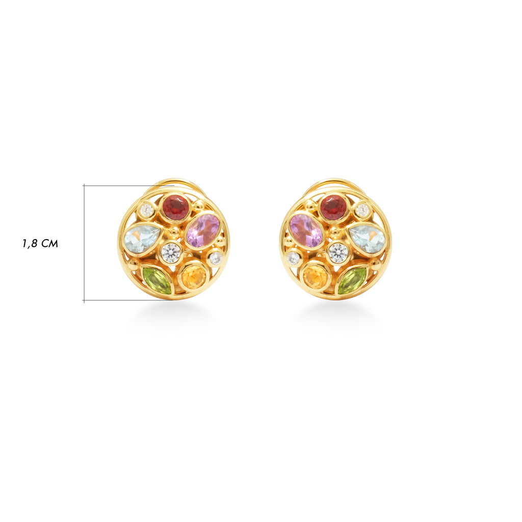Anting Multi Colored Perak 925 Koleksi Mozaik