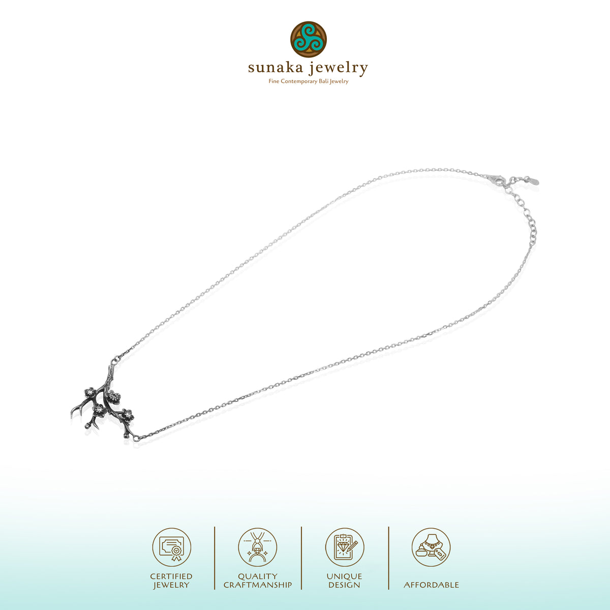 Kalung Perak 925 Koleksi Cherry Blossom Sterling Silver