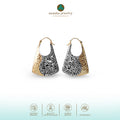 Large 925 Silver Hoop Earrings Ayung Collection