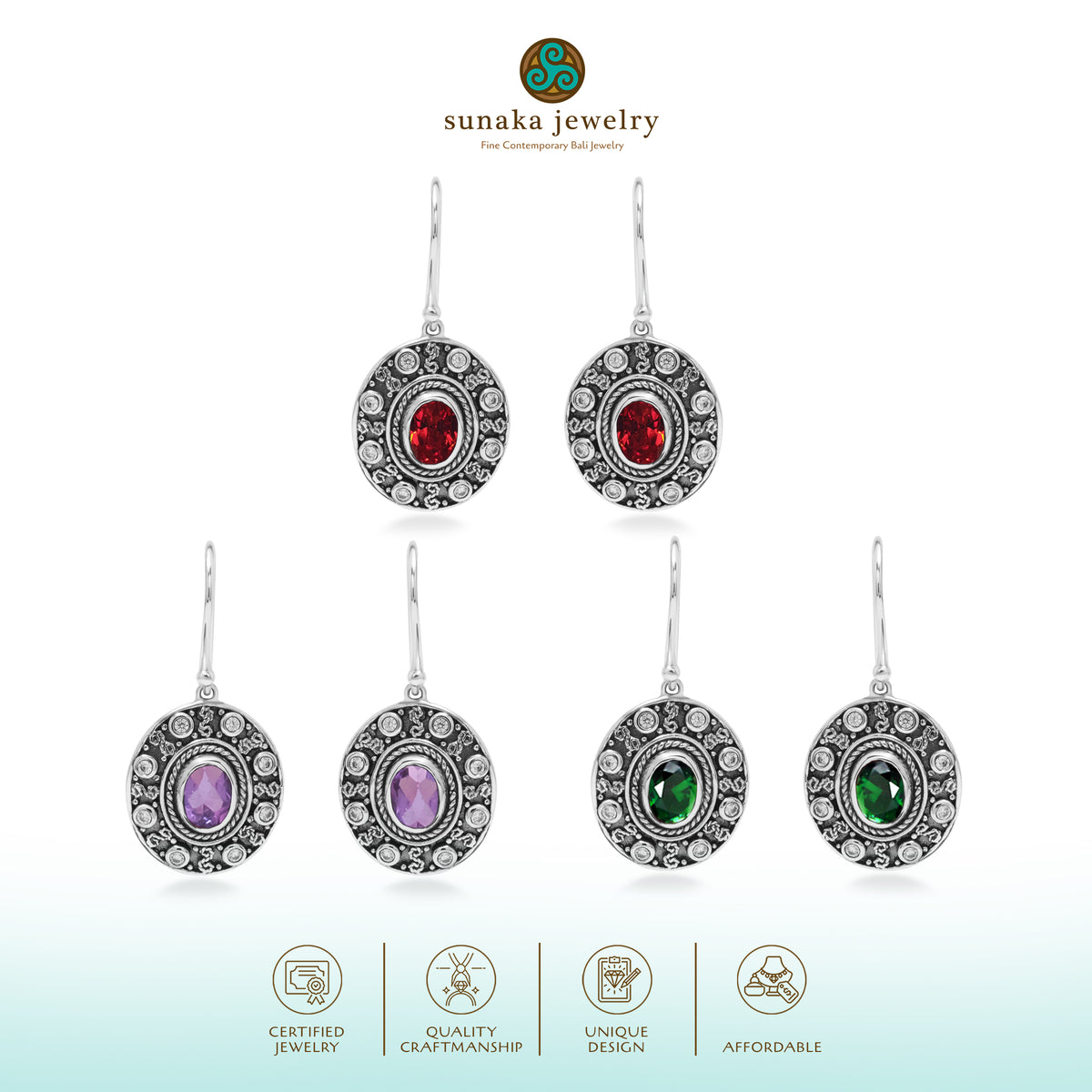 Anting Dangling Perak 925 Koleksi Renggana