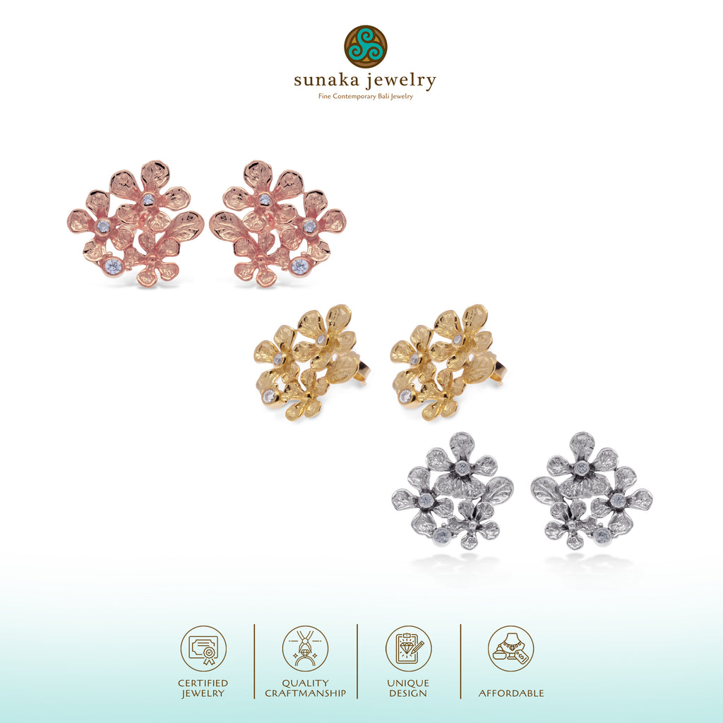 Anting Stud Perak 925 Koleksi Flamboyan