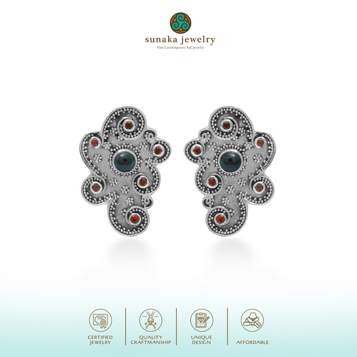 Anting Earclimber 2 Perak 925 Koleksi Wangsa