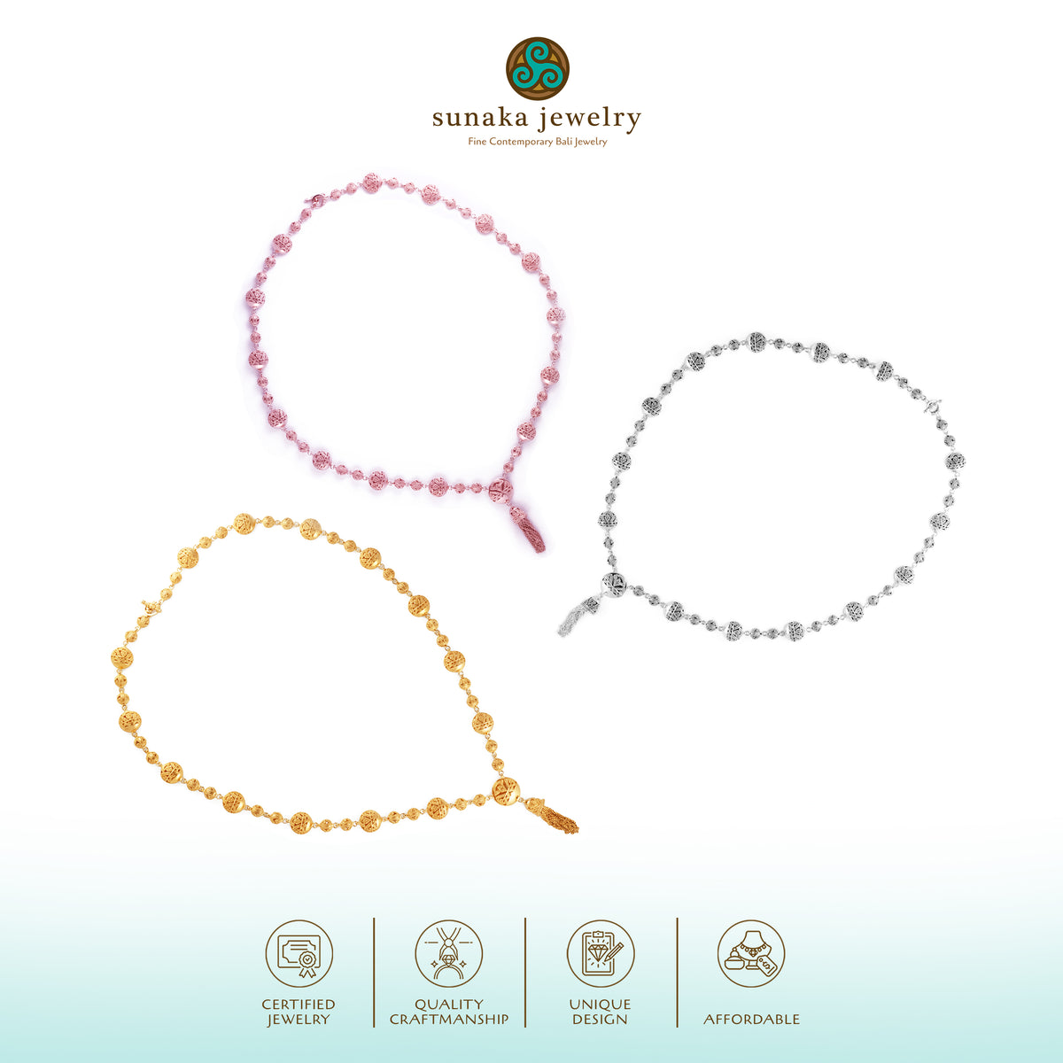 Kalung Perak 925 Koleksi Songket Bali