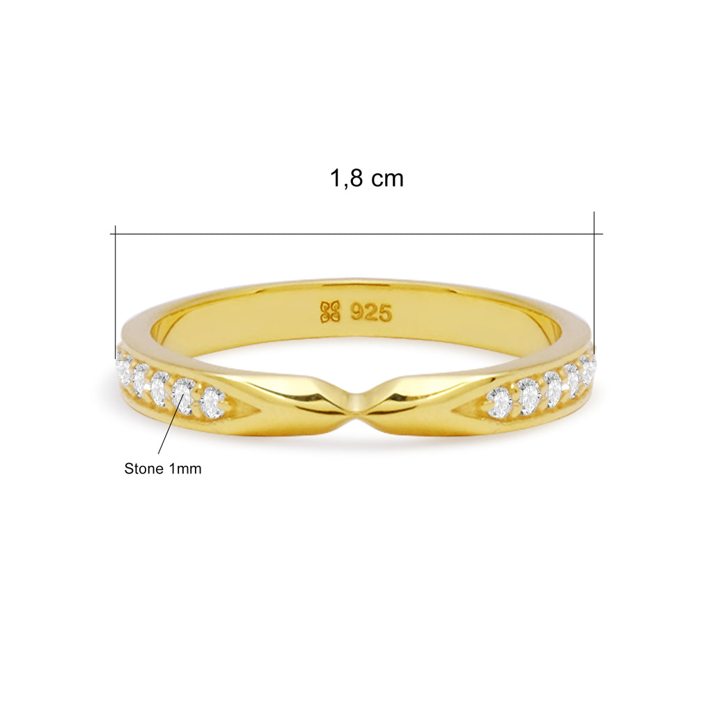 Cincin Couple Pave Band Perak 925 Koleksi Amoria