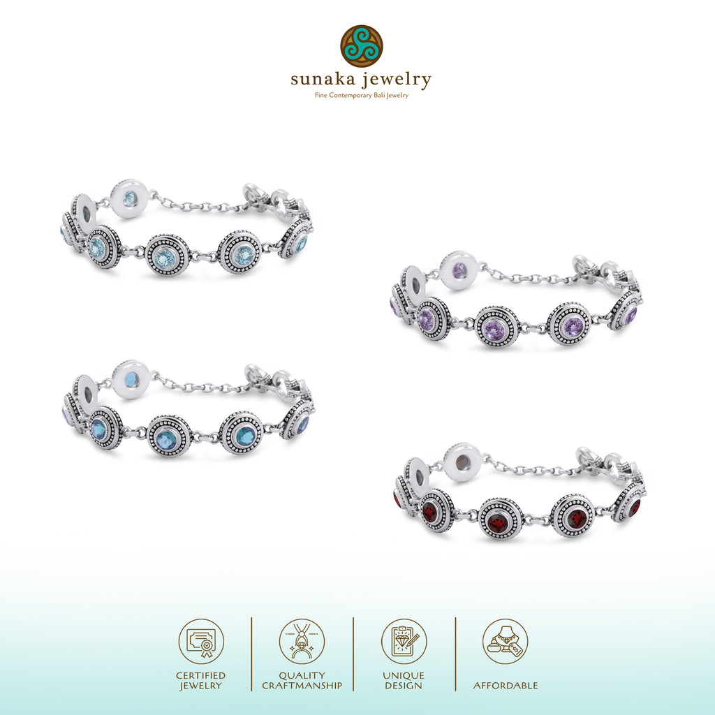 Sterling Silver 925 Jawan Keliling Collection Bracelet