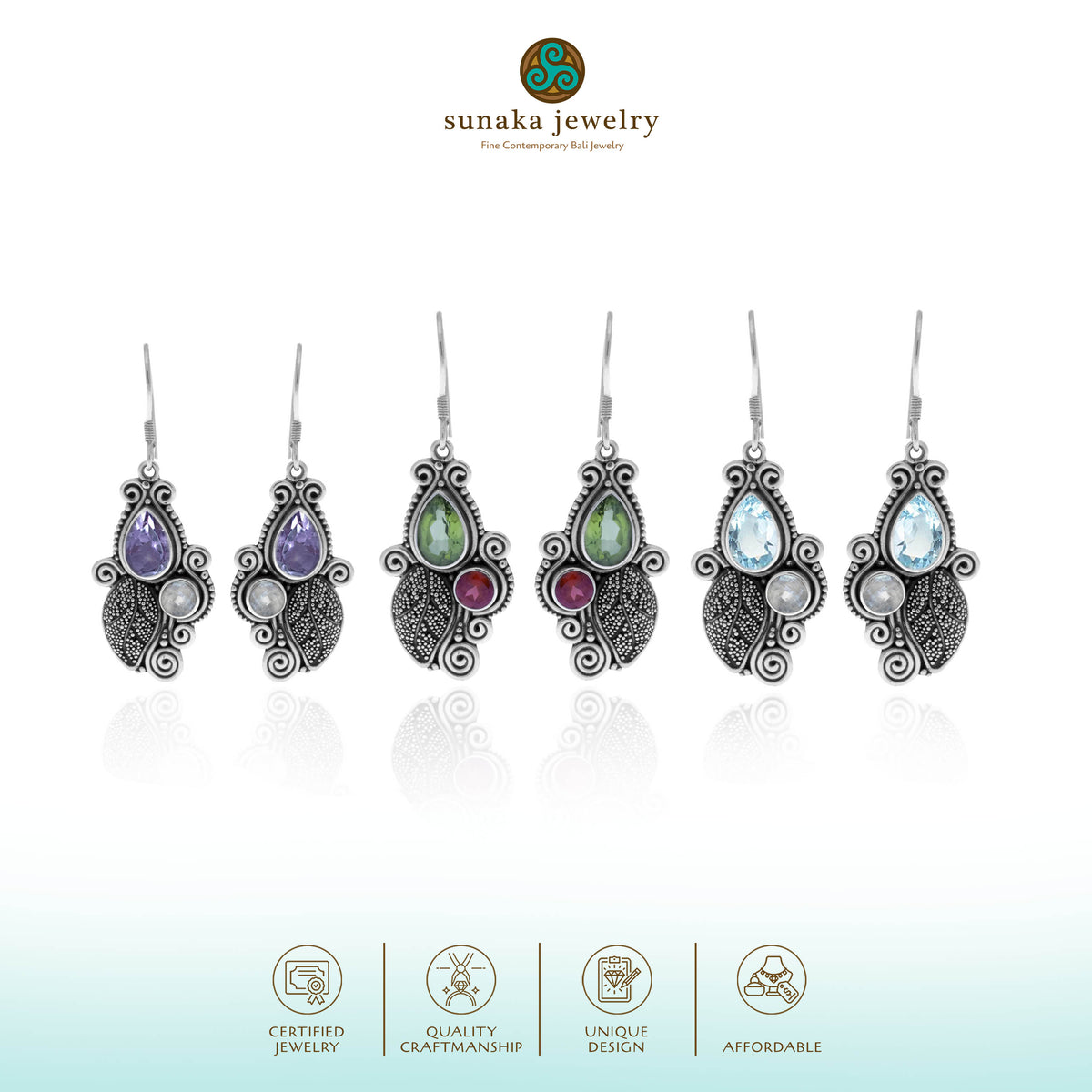 Anting Dangling Koleksi Kembang Harum Sterling Silver 925