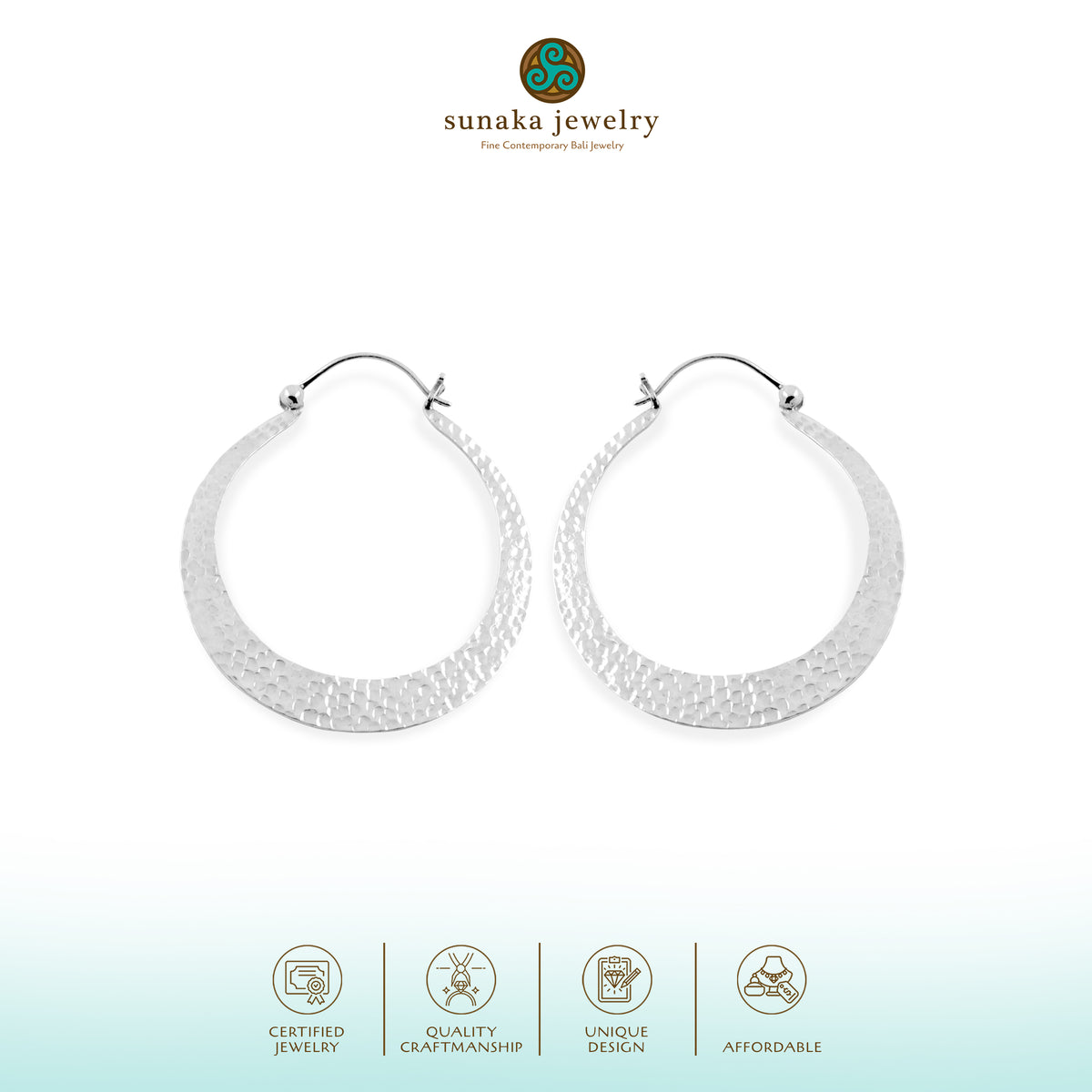 Anting Hoop Besar Perak 925 Koleksi Getokan