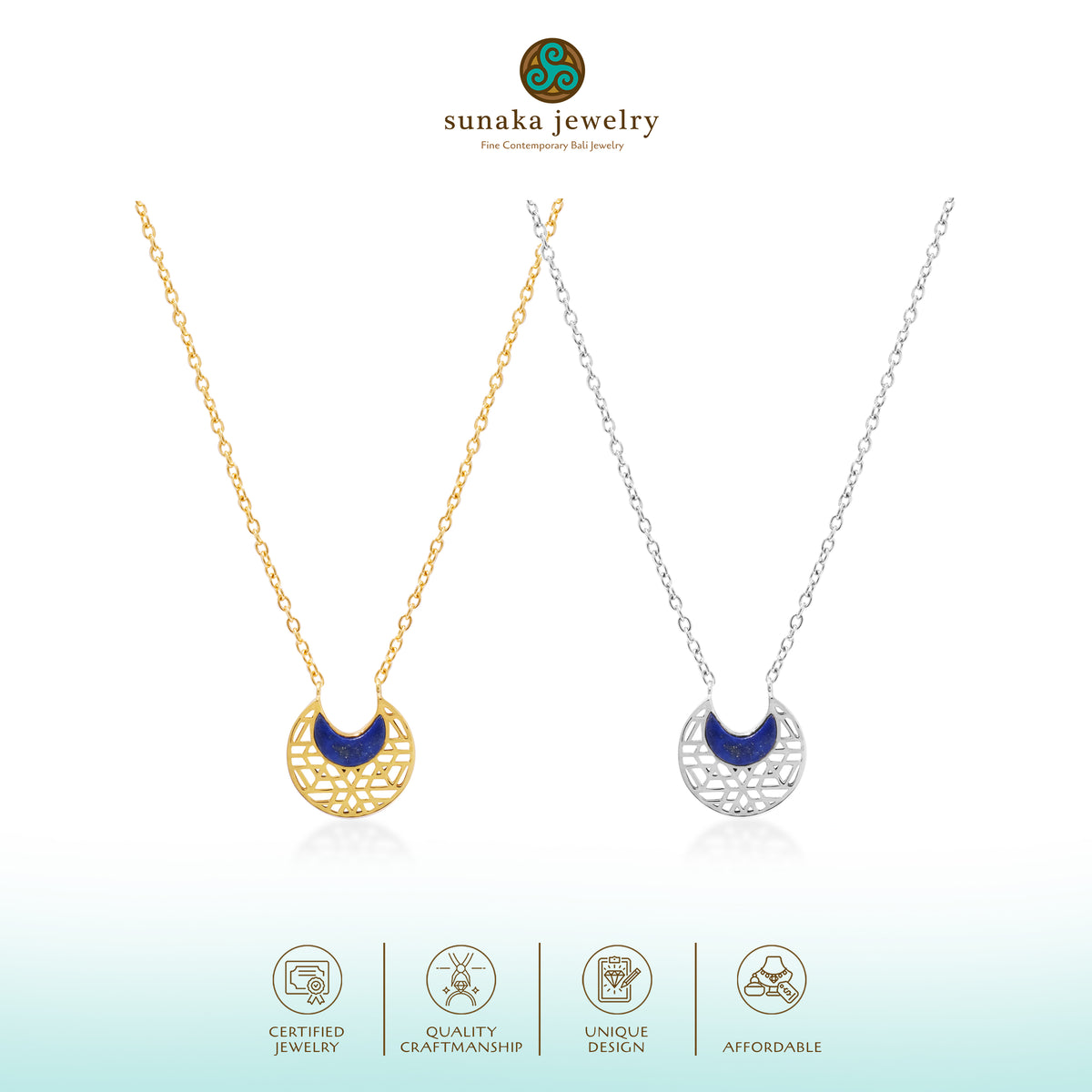Kalung Round Koleksi Jali Sterling Silver 925