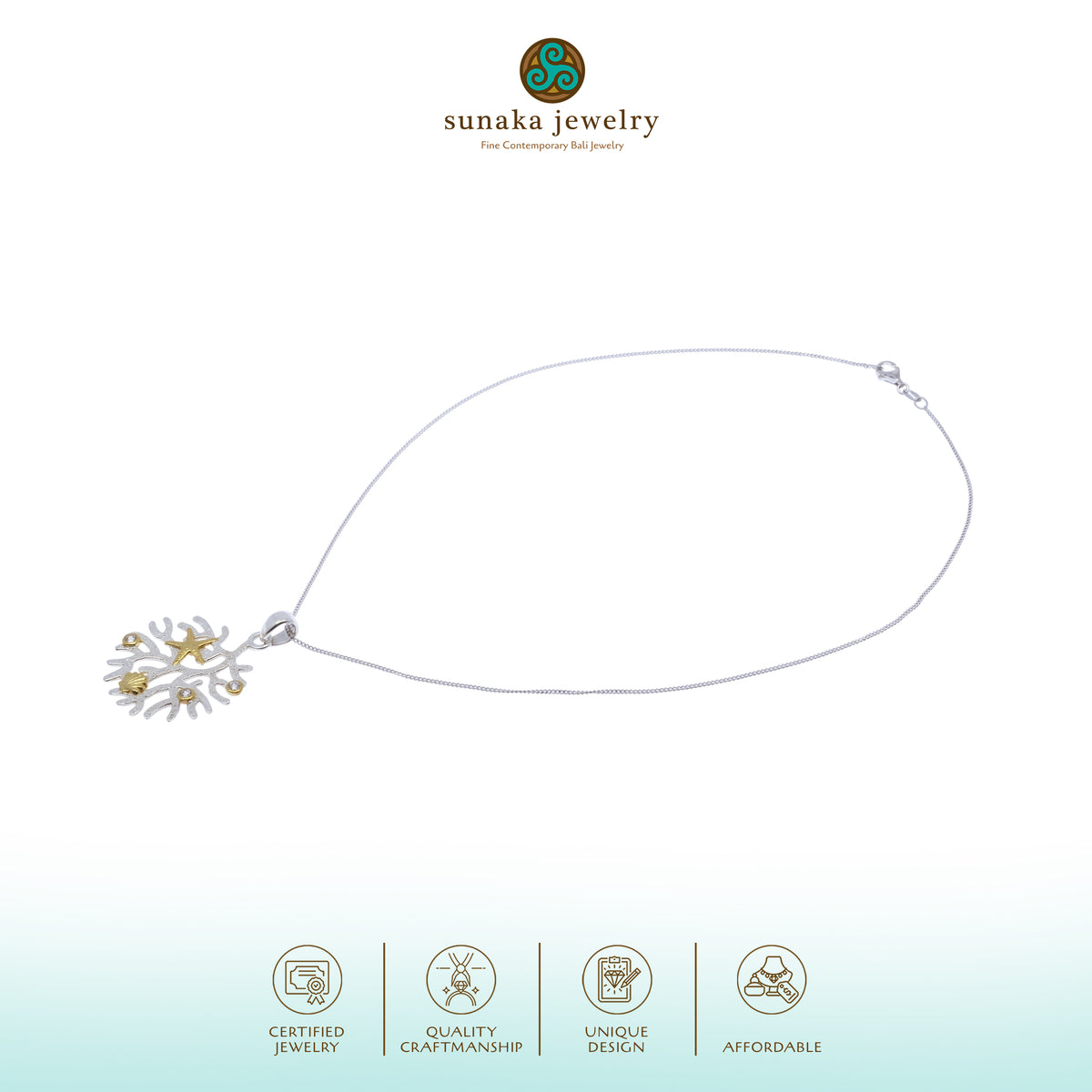 Pendant Perak 925 Koleksi Coral Reef