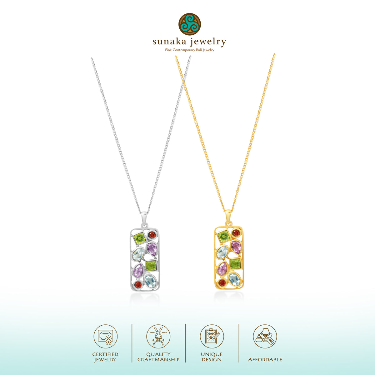 Pendant / Liontin Kalung Perak 925 Koleksi Mozaik