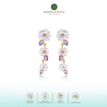 Anting Dangling Perak 925 Koleksi Anggrek Gold Plated