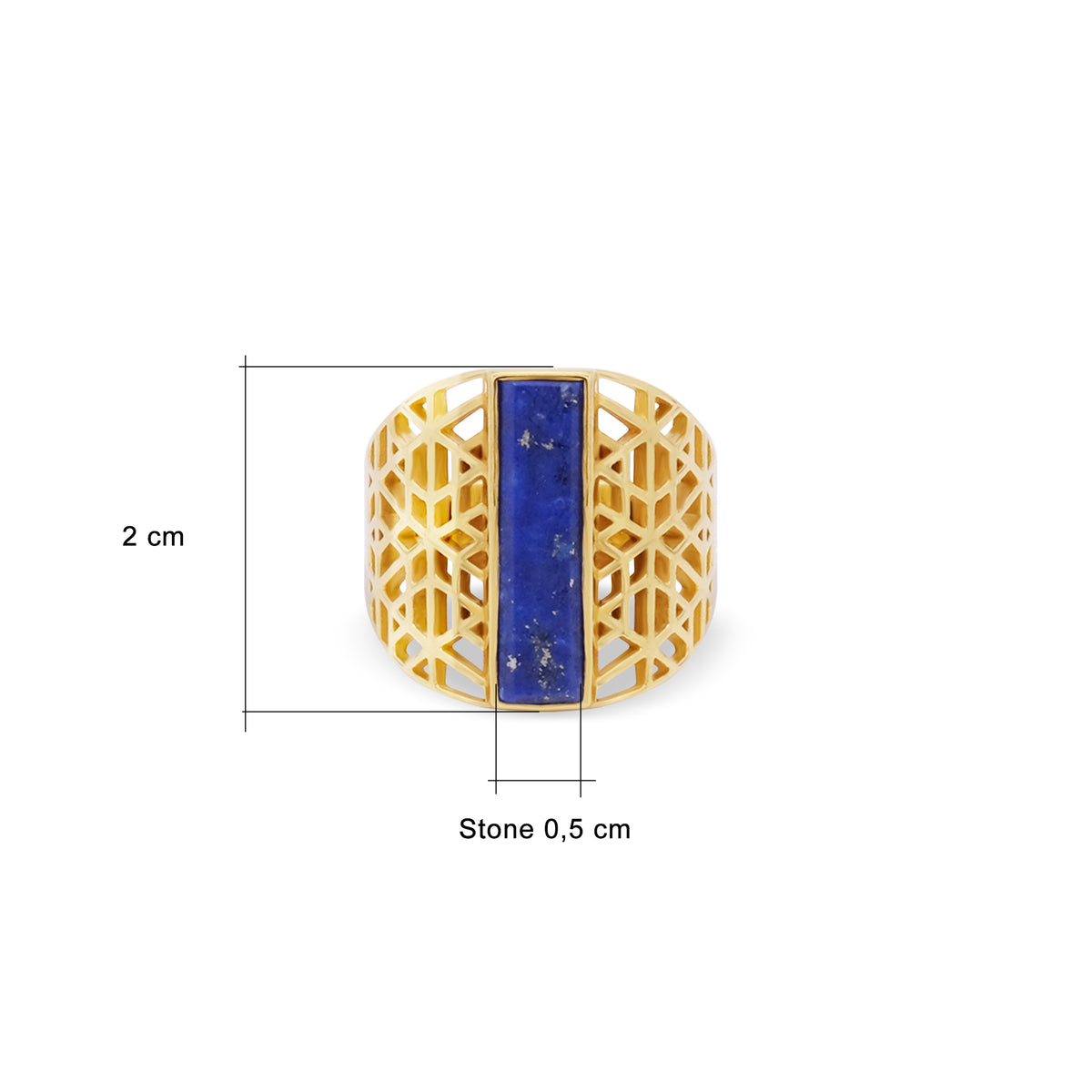 Cincin Signet Bar Koleksi Jali Sterling Silver 925
