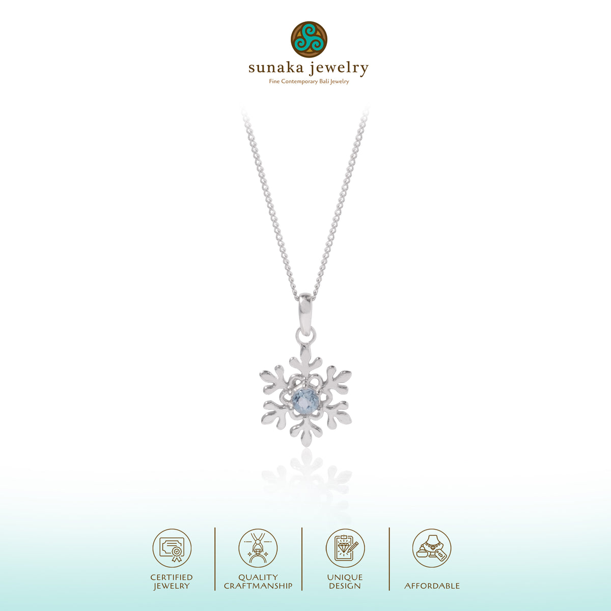 Kalung Perak 925 Koleksi Fraktal Sterling Silver (Pendant & Rantai)