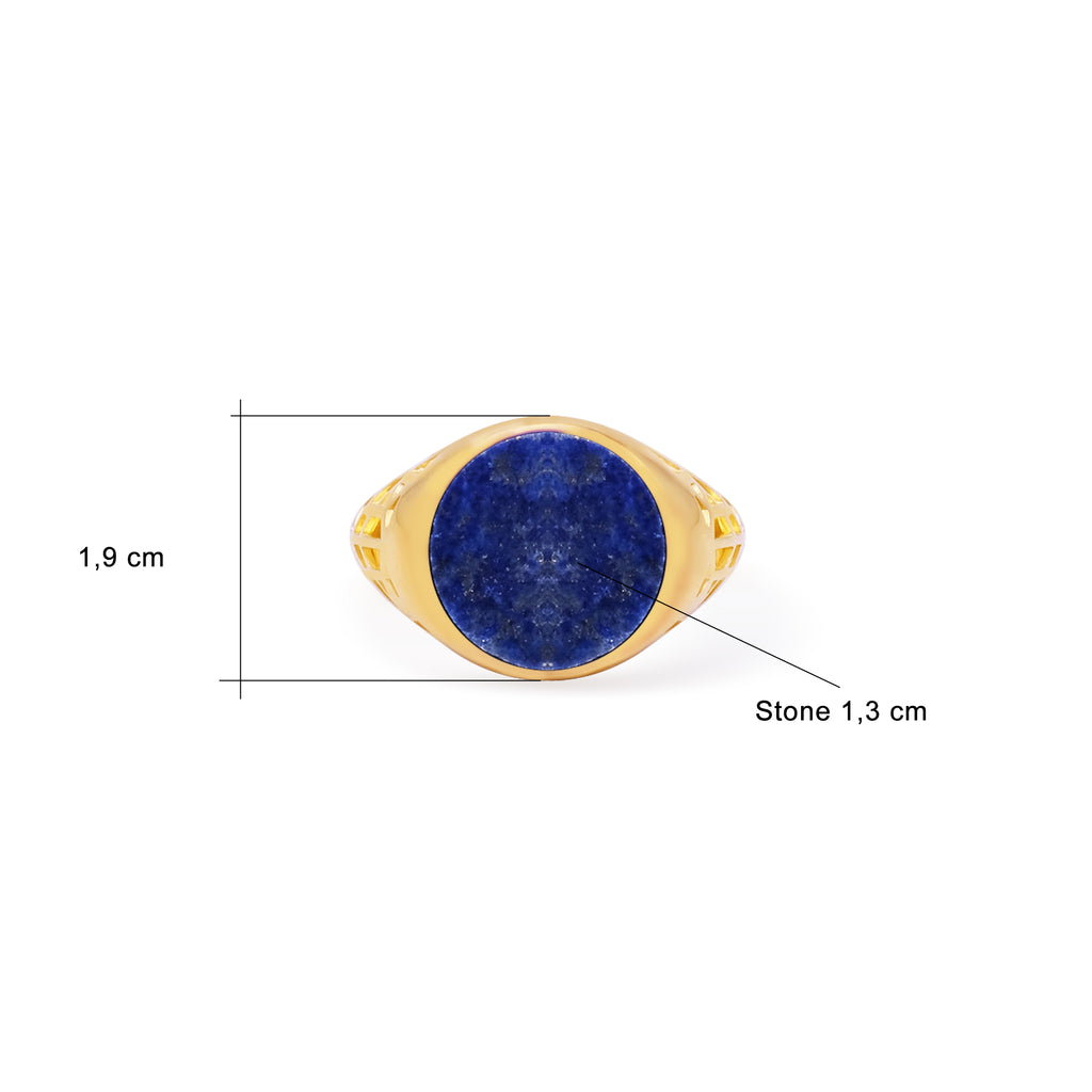 Cincin Signet Bulat Koleksi Jali Sterling Silver 925
