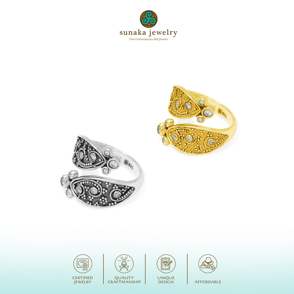 Cincin Adjustable Perak 925 Koleksi Jejawanan
